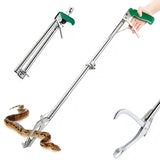 IC ICLOVER 47" Foldable Snake Tongs Professional Grabber Handling Tool Collapsible Rattlesnake Catcher Stick - Wide Jaw,Non-Slip Grip,Safety Lock