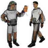 IC ICLOVER 4-Piece Mosquito Jacket, Bug Jacket with Hood, Mosquito Net Suits for Gardening Fishing Outdoor Bugs Protection