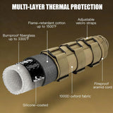 Suppressor Cover (5/6/7/7.5/9 inch), 1500°F Heat Resistant Suppressor Wrap & Burn Proof Fiberglass Sleeve, Microfiber Fireproof Heat Insulation Silencer Protection, Heat Shield for Shooting