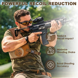 Shotgun Shoulder Recoil Pad, Adjustable Shooting Shoulder Pad, Leather Shooting Field Recoil Shield with 0.4" EPE Thick Padded Shoulder Protection for Shooting Range Hunting