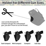 IC ICLOVER 2 Pack Gun Holster for Pistols 9mm 380 45ACP, IWB/OWB Concealed Carry Pistol Holsters with Mag Pouch for Men/Women, CCW Right & Left Hand Gun Holder Fits S&W M&P Shield Glock 27 42 Revolver