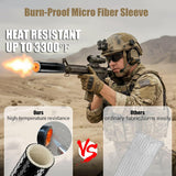 Suppressor Cover (5/6/7/7.5/9 inch), 1500°F Heat Resistant Suppressor Wrap & Burn Proof Fiberglass Sleeve, Microfiber Fireproof Heat Insulation Silencer Protection, Heat Shield for Shooting