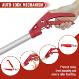 55-78" Extended Snake Tongs, Extra Long Telescopic Snake Grabber Tool, Aluminum Heavy Duty Rattle Snake Catcher Handling Tools, Professional Grabber with Lock, Non-Slip Handle & Wide Jaw