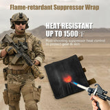 Suppressor Cover (5/6/7/7.5/9 inch), 1500°F Heat Resistant Suppressor Wrap & Burn Proof Fiberglass Sleeve, Microfiber Fireproof Heat Insulation Silencer Protection, Heat Shield for Shooting