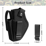 IC ICLOVER 2 Pack Gun Holster for Pistols 9mm 380 45ACP, IWB/OWB Concealed Carry Pistol Holsters with Mag Pouch for Men/Women, CCW Right & Left Hand Gun Holder Fits S&W M&P Shield Glock 27 42 Revolver