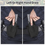 IC ICLOVER 2 Pack Gun Holster for Pistols 9mm 380 45ACP, IWB/OWB Concealed Carry Pistol Holsters with Mag Pouch for Men/Women, CCW Right & Left Hand Gun Holder Fits S&W M&P Shield Glock 27 42 Revolver