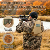 Shotgun Shoulder Recoil Pad, Adjustable Shooting Shoulder Pad, Leather Shooting Field Recoil Shield with 0.4" EPE Thick Padded Shoulder Protection for Shooting Range Hunting