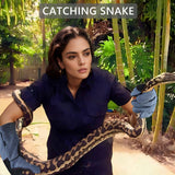 Animal Handling Gloves-IC ICLOVER Snake Bite Proof Gloves Kevlar Reinforced Leather Padding Palm & Fingers for Snake Reptile Bird Handling Cat Dog Training, Anti Bite Animal Protection Gloves -16INCH/14INCH