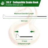 IC ICLOVER Snake Catcher Net + 39" Collapsible Snake Hook, Snake Grabber Handling Tool, Reptile Catching Net with Telescopic Pole Stick, Best Tool Set for Moving Pick-Up Rattle Snakes Lizard Reptiles