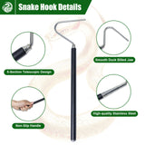 IC ICLOVER Snake Catcher Net + 39" Collapsible Snake Hook, Snake Grabber Handling Tool, Reptile Catching Net with Telescopic Pole Stick, Best Tool Set for Moving Pick-Up Rattle Snakes Lizard Reptiles