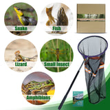 IC ICLOVER Snake Catcher Net, Snake Grabber Handling Tool, Snake Catching Net with Telescopic Pole, Adjustable Snake Capture Stick, Rattle Snake Catching and Transport Picker, Extended from 16" to 59"