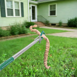 50" Collapsible Snake Grabber, 3-Section Foldable Snake Tongs, Stainless Steel Portable Rattle Snake Catcher Grabber, Snake Handling Tools Catching Pole with Lock, Wide Jaw, Non-Slip Handle