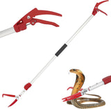 55-78" Extended Snake Tongs, Extra Long Telescopic Snake Grabber Tool, Aluminum Heavy Duty Rattle Snake Catcher Handling Tools, Professional Grabber with Lock, Non-Slip Handle & Wide Jaw