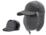 Winter Trapper Hat - Thermal Hats with Removable Mask & Earflaps, Waterproof Ushanka Russian Winter Cap Warm Faux Fur Ear Flap, 3-in-1 Fleece Lined Aviator Hat Men Women Snow Ski Hunting Cycling