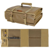 IC ICLOVER Shooting Mat, Tactical Prone Padded Shooting Mats, with 2 Pockets & Molle Webbings & Bipod Holder, Extra Large Non-Slip Waterproof Foldable Pad Blanket for Long Range Rifle Shooting Hunting