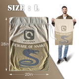 IC ICLOVER Snake Reptile Bag with Drawstring, 20" x 28" Heavy Duty Large Snake Hunting Pouch with Sewn Bottom Corners for Moving Transporting Capturing Hunting Catching Snakes Reptiles