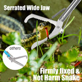 IC ICLOVER 47" Professional Snake Tongs with Flashlight for Night Use, Heavy Duty Reptile Grabber Tool Rattle Snake Catcher, Professional Wide Jaw Snake Handling Tool with Lock, Non-Slip Grip Handle