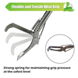 IC ICLOVER 52" Foldable Reptile Snake Tongs, Snake Stick Grabber Catcher with Wide Jaw, Snake Handling Tools for Transport Moving Catching Reptile Rattlesnakes