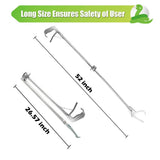 IC ICLOVER 52" Foldable Reptile Snake Tongs, Snake Stick Grabber Catcher with Wide Jaw, Snake Handling Tools for Transport Moving Catching Reptile Rattlesnakes