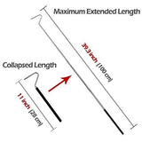 IC ICLOVER 52 Inch Snake Tong + 39.3 Inch Snake Hook, Upgrade Extra Long Professional Grabber & Collapsible Snake Hook, Best Tool Set for Moving Rattle Snake Corn Snake Kingsnakes Lizard Reptiles