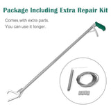 IC ICLOVER 47 Inch Extra Heavy Duty Standard Reptile Snake Tongs Reptile Grabber Rattle Snake Catcher Wide Jaw Handling Tool