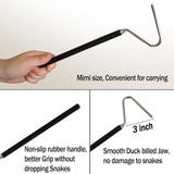 IC ICLOVER Collapsible Snake Hook Extend to 39.3 inch for Catching, Controlling, or Moving Snakes, Telescoping Pocket Retractable Stainless Steel Reptile Hook with Non-Slip Handle for Small Pet Snake