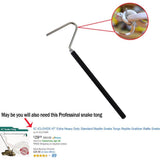IC ICLOVER Collapsible Snake Hook Extend to 39.3 inch for Catching, Controlling, or Moving Snakes, Telescoping Pocket Retractable Stainless Steel Reptile Hook with Non-Slip Handle for Small Pet Snake