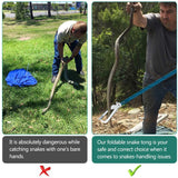 IC ICLOVER 52 Inch Aluminum Alloy Snake Tongs, Professional Standard All-in-One Reptile Grabber Rattle Snake Catcher